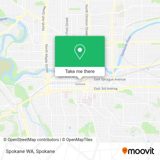 Spokane WA map