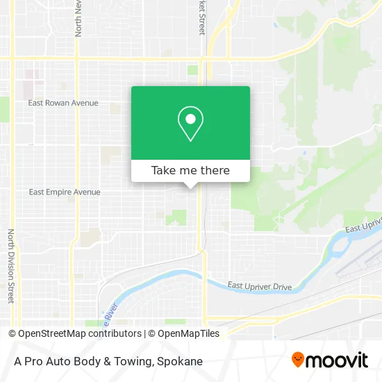 A Pro Auto Body & Towing map