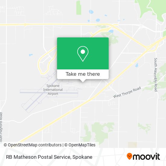 RB Matheson Postal Service map