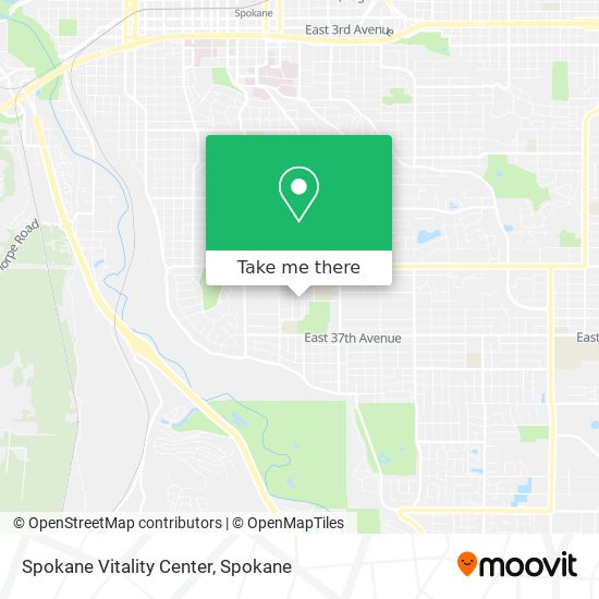 Spokane Vitality Center map