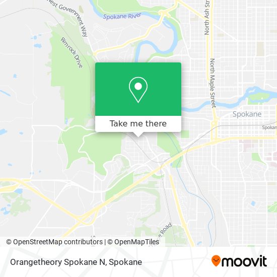 Orangetheory Spokane N map