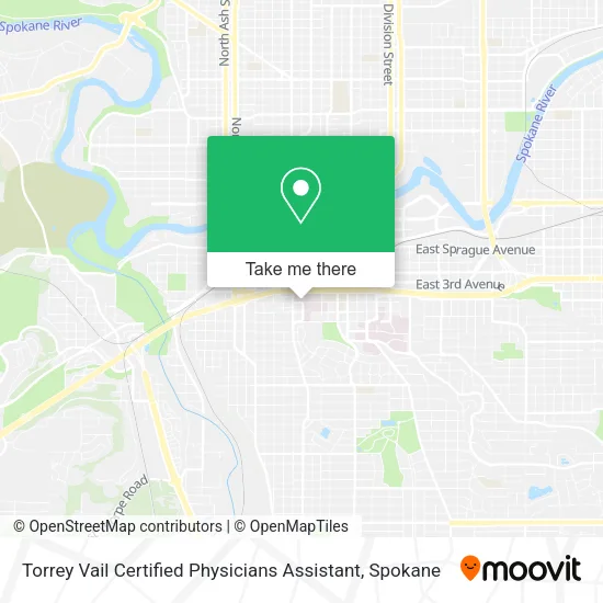 Torrey Vail Certified Physicians Assistant map