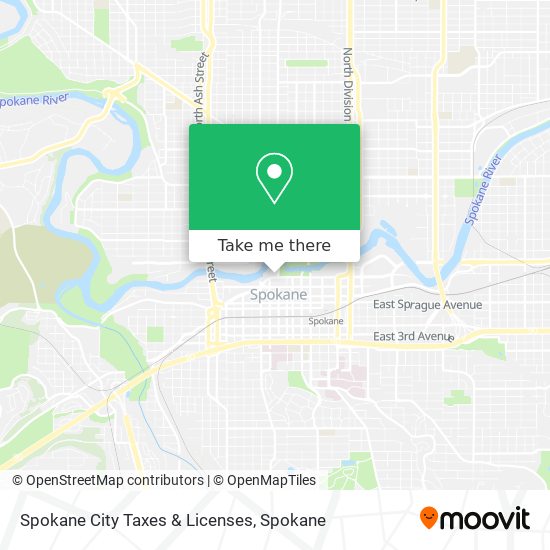 Mapa de Spokane City Taxes & Licenses