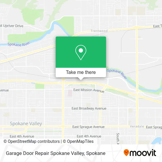 Garage Door Repair Spokane Valley map