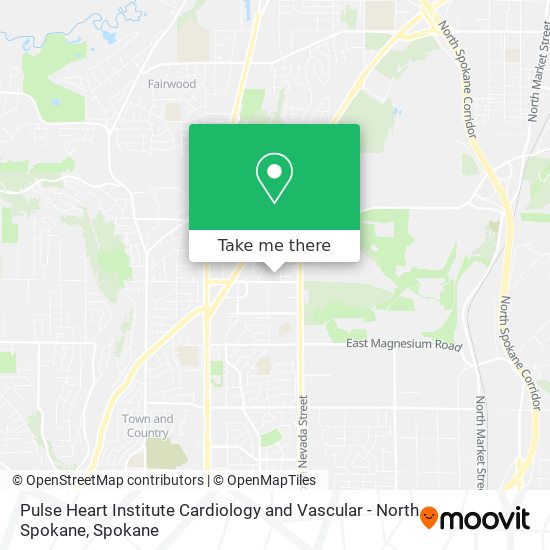 Mapa de Pulse Heart Institute Cardiology and Vascular - North Spokane