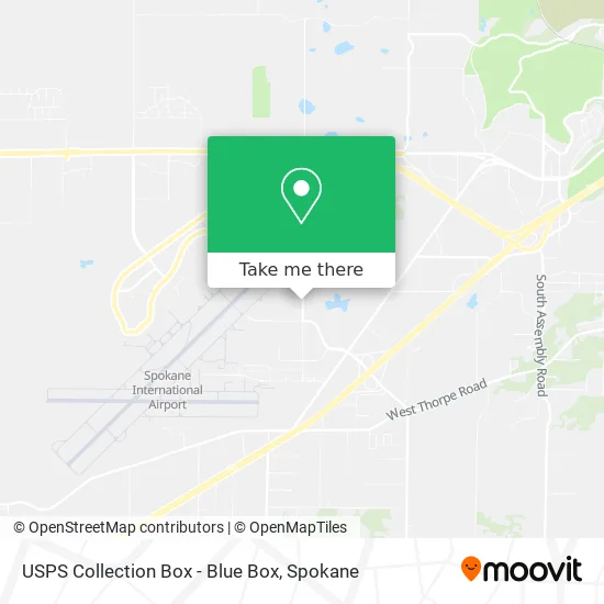 Mapa de USPS Collection Box - Blue Box