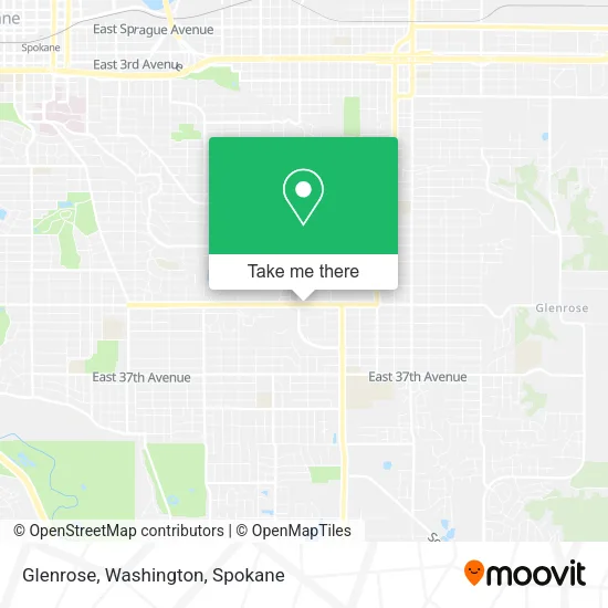 Glenrose, Washington map