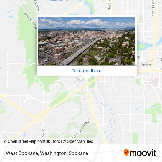 West Spokane, Washington map
