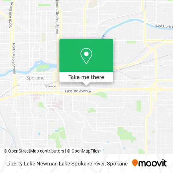 Mapa de Liberty Lake Newman Lake Spokane River