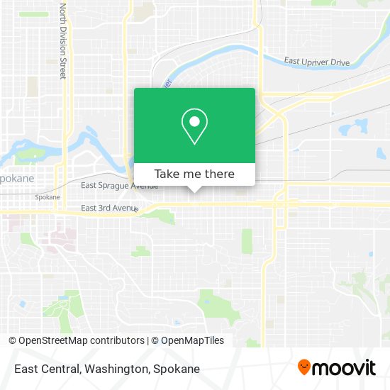 East Central, Washington map