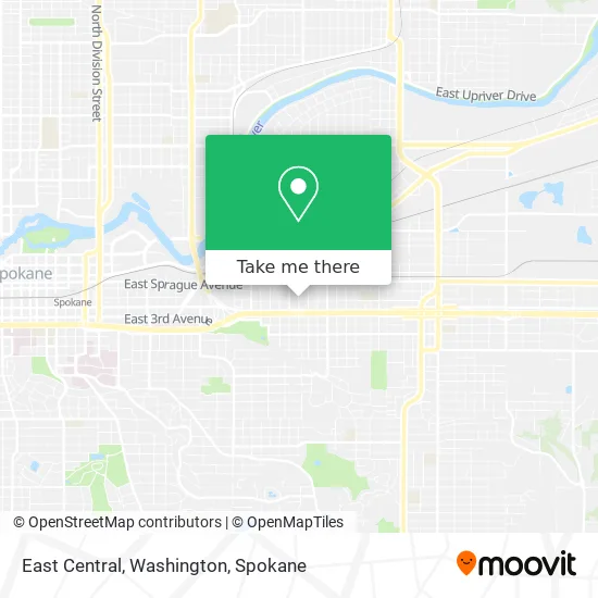 Mapa de East Central, Washington