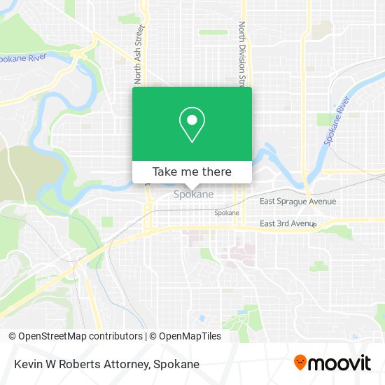 Kevin W Roberts Attorney map