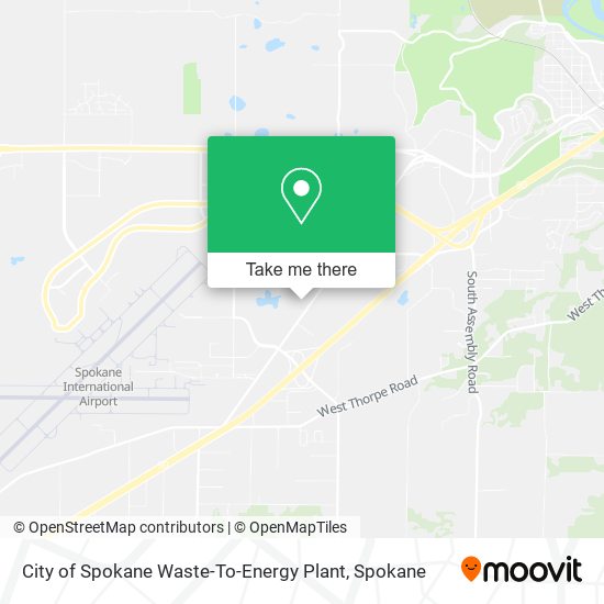 City of Spokane Waste-To-Energy Plant map