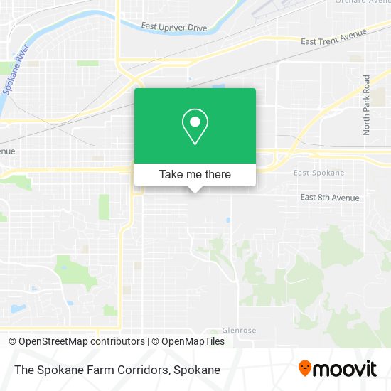 The Spokane Farm Corridors map