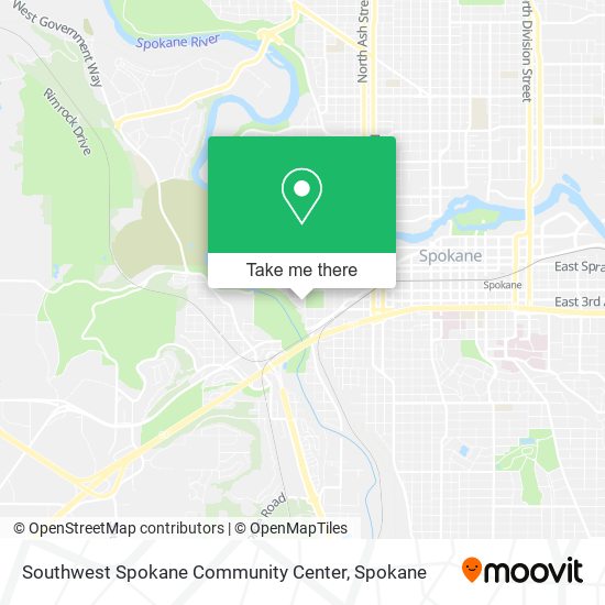 Southwest Spokane Community Center map