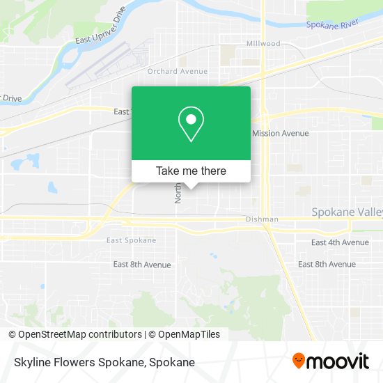 Skyline Flowers Spokane map
