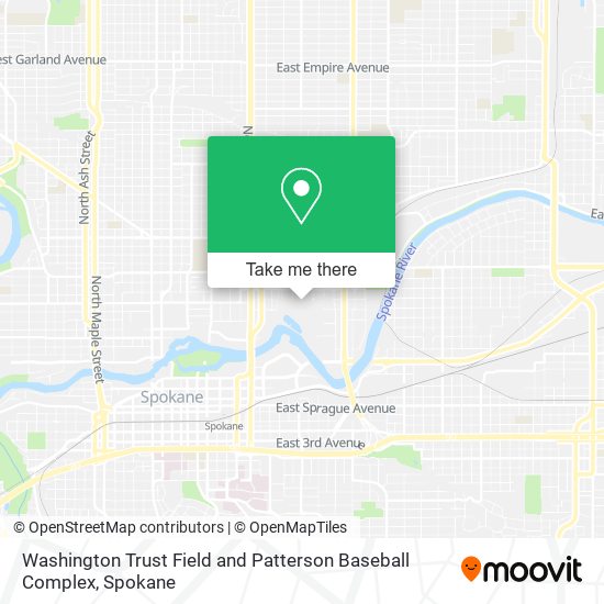 Washington Trust Field and Patterson Baseball Complex map