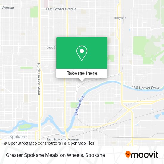 Greater Spokane Meals on Wheels map