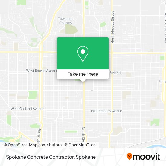 Spokane Concrete Contractor map