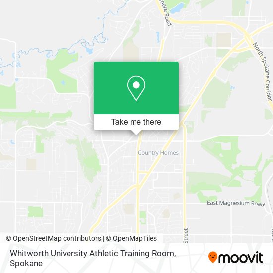 Whitworth University Athletic Training Room map