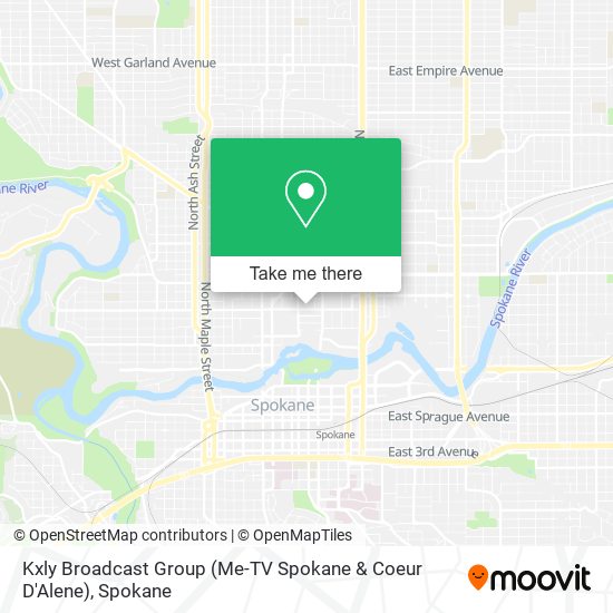 Kxly Broadcast Group (Me-TV Spokane & Coeur D'Alene) map