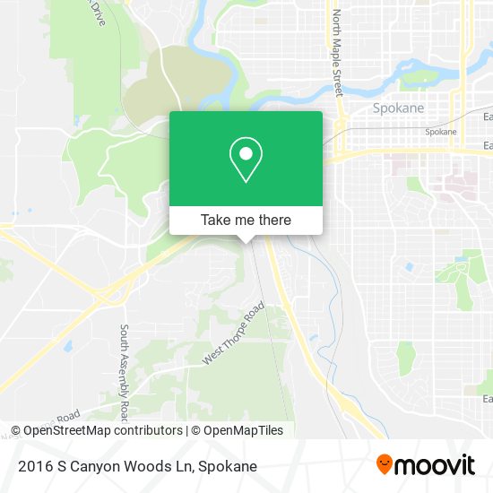 Mapa de 2016 S Canyon Woods Ln