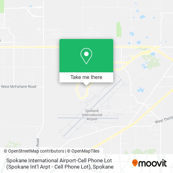 Spokane International Airport-Cell Phone Lot (Spokane Int’l Arpt - Cell Phone Lot) map