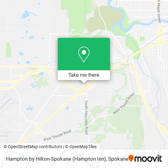 Mapa de Hampton by Hilton-Spokane (Hampton Inn)