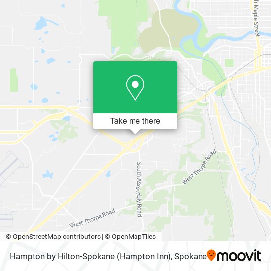 Hampton by Hilton-Spokane (Hampton Inn) map