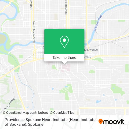 Providence Spokane Heart Institute map