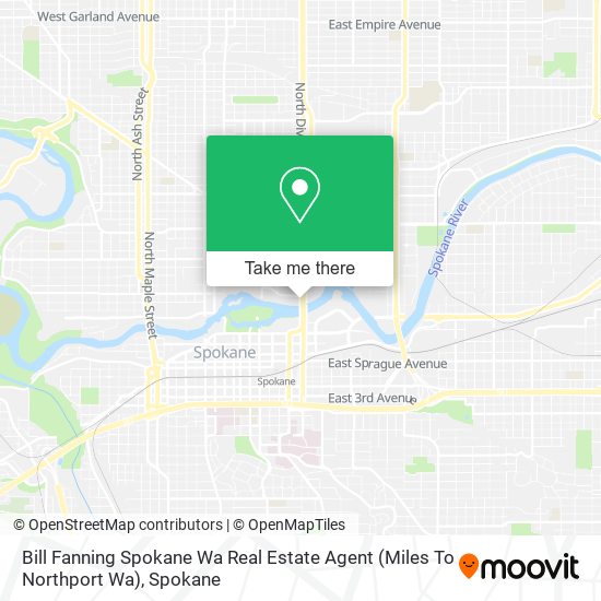 Bill Fanning Spokane Wa Real Estate Agent (Miles To Northport Wa) map