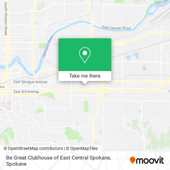 Be Great Clubhouse of East Central Spokane map