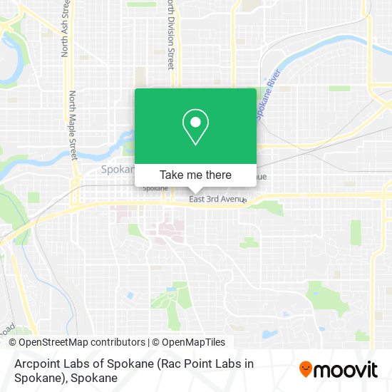Mapa de Arcpoint Labs of Spokane (Rac Point Labs in Spokane)