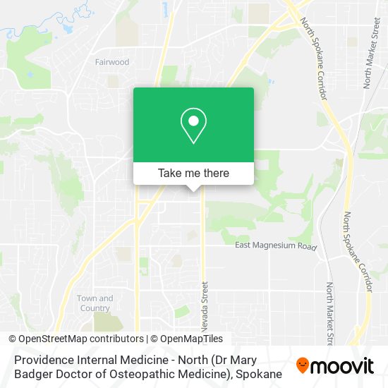 Mapa de Providence Internal Medicine - North (Dr Mary Badger Doctor of Osteopathic Medicine)