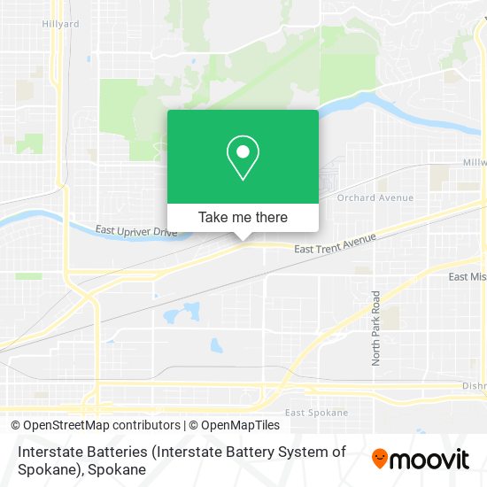 Mapa de Interstate Batteries (Interstate Battery System of Spokane)