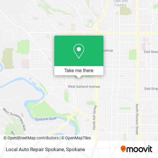 Mapa de Local Auto Repair Spokane