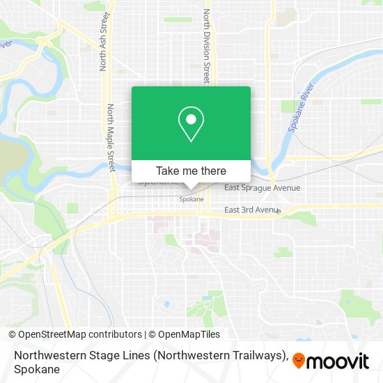 Northwestern Stage Lines (Northwestern Trailways) map