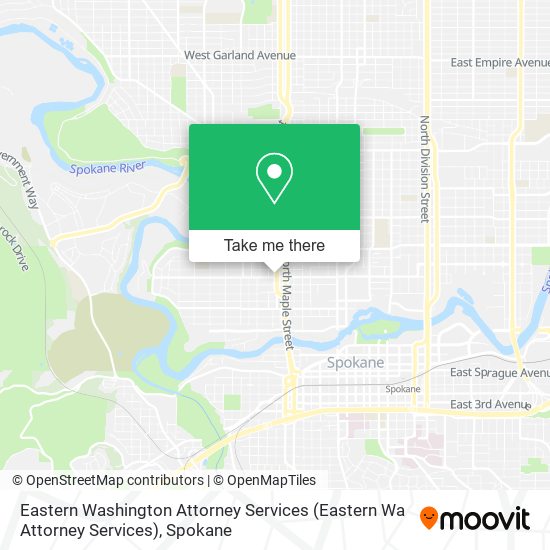 Eastern Washington Attorney Services map