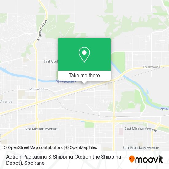 Mapa de Action Packaging & Shipping (Action the Shipping Depot)