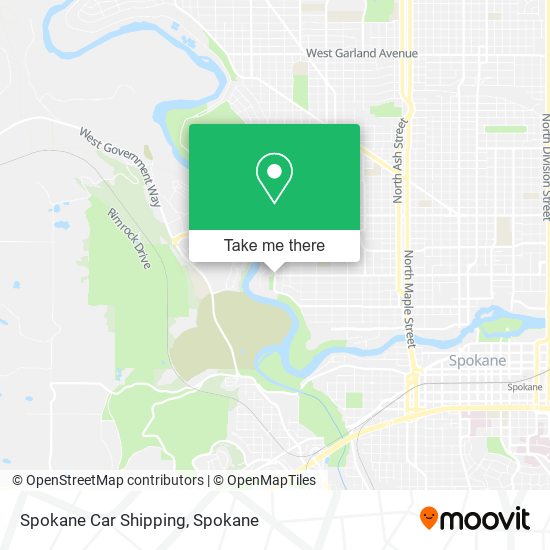 Mapa de Spokane Car Shipping