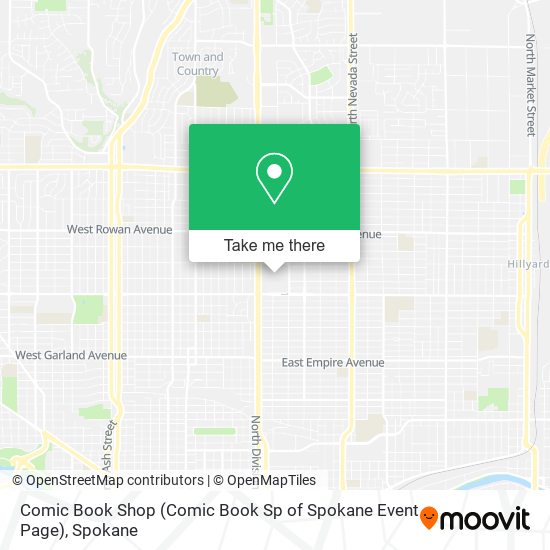 Mapa de Comic Book Shop (Comic Book Sp of Spokane Event Page)