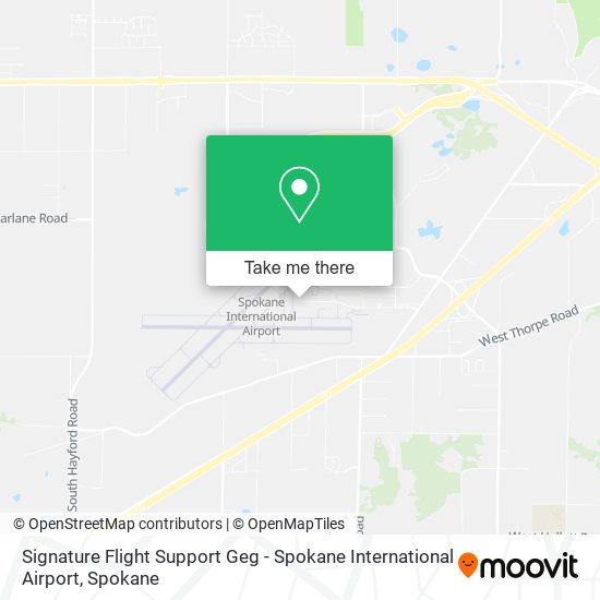 Mapa de Signature Flight Support Geg - Spokane International Airport