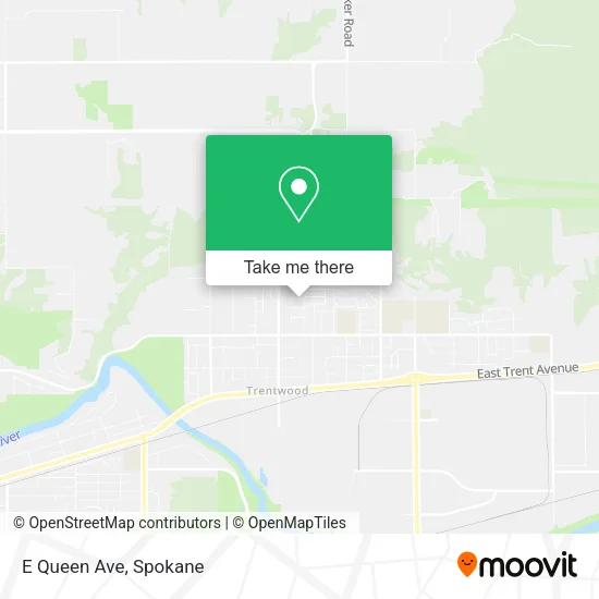 E Queen Ave map