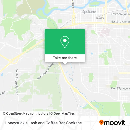Honeysuckle Lash and Coffee Bar map