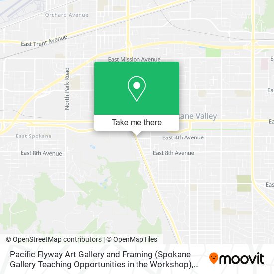 Mapa de Pacific Flyway Art Gallery and Framing (Spokane Gallery Teaching Opportunities in the Workshop)