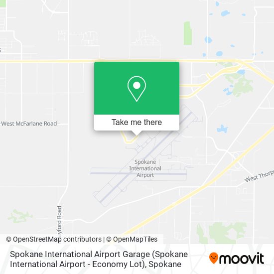 Spokane International Airport Garage (Spokane International Airport - Economy Lot) map