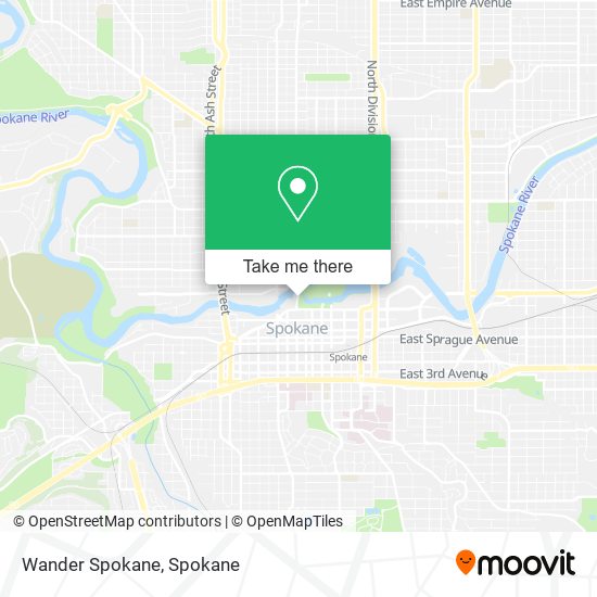 Wander Spokane map