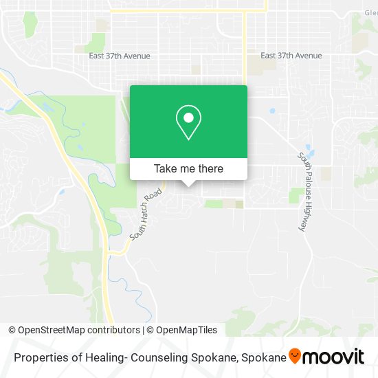 Properties of Healing- Counseling Spokane map