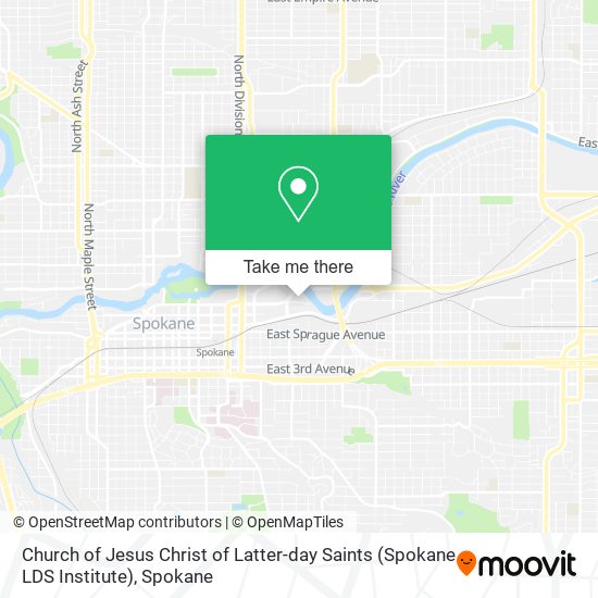 Church of Jesus Christ of Latter-day Saints (Spokane LDS Institute) map