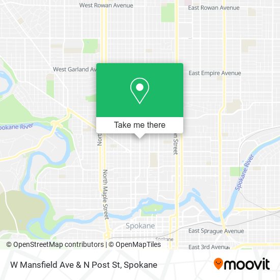 W Mansfield Ave & N Post St map